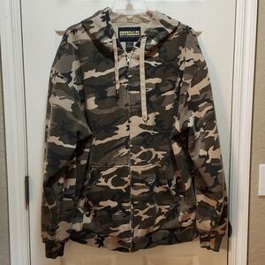 Men's coat XL camo hoodie